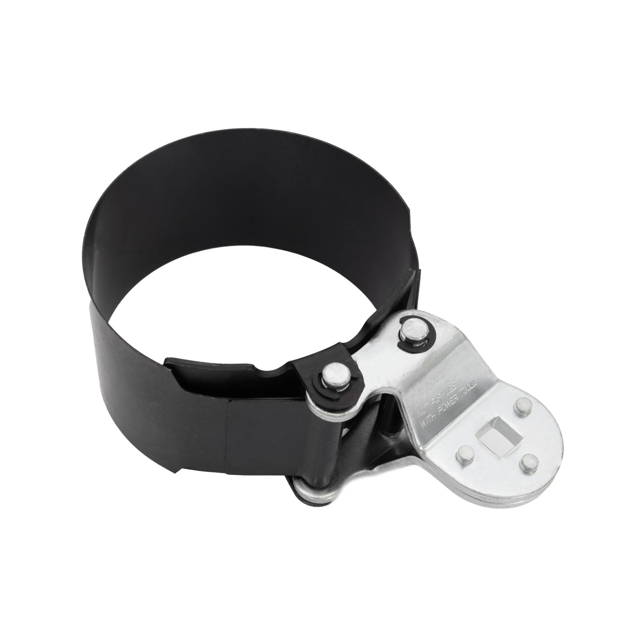 STEELMAN 4-1/8-Inch - 4-21/32-Inch Heavy Duty Oil Filter Strap Wrench with 1/2-Inch Square Drive, Black, Model# 61248